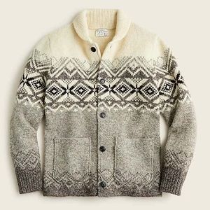 Jcrew Wool Fair Isle Chore Jacket